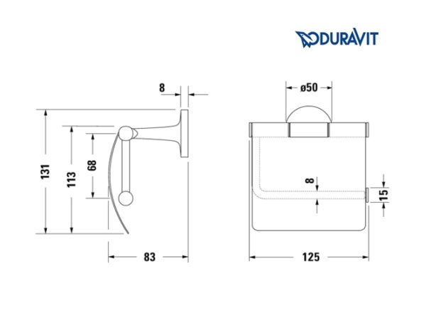 PORTARROLLOS CON TAPA STARCK T DURAVIT