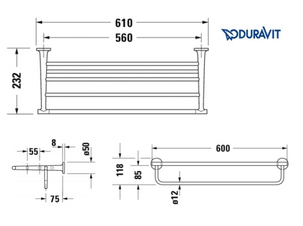 ESTANTE TOALLERO STARCK T DURAVIT