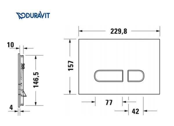 PULSADOR A1 CISTERNA EMPOTRADA DURASYSTEM DURAVIT