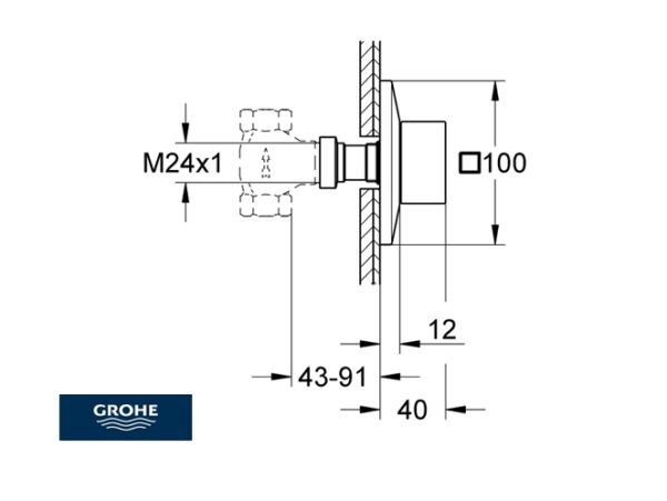 LLAVE DE PASO ALLURE BRILLIANT GROHE