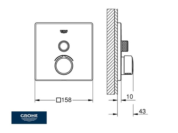 MEZCLADOR DUCHA EMPOTRADO SMARTCONTROL GROHE