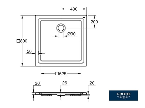 PLATO DUCHA ACRILICO GROHE