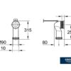 CODO CONEXION INODORO SALIDA VERTICAL GROHE