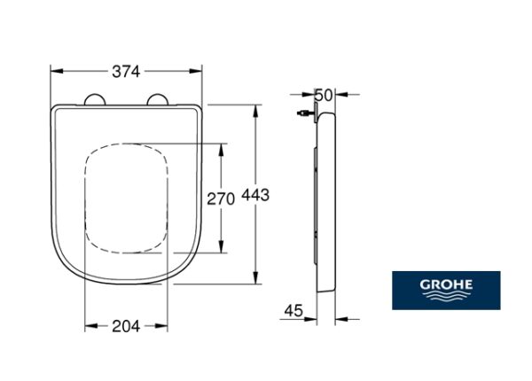 ASIENTO y TAPA INODORO EURO GROHE