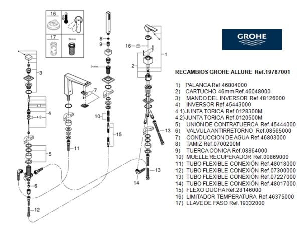 MONOMANDO BAÑO SOBRE REPISA ALLURE BRILLIANT GROHE