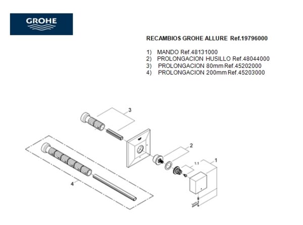 LLAVE DE PASO ALLURE BRILLIANT GROHE