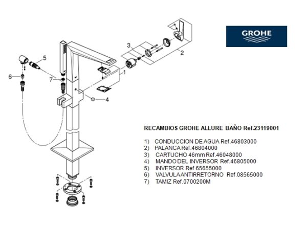 MONOMANDO BAÑO A SUELO ALLURE BRILLIANT GROHE