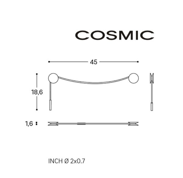 COSMIC DIABOLO TOALLERO LAVABO CROMO-NEGRO - Imagen 3