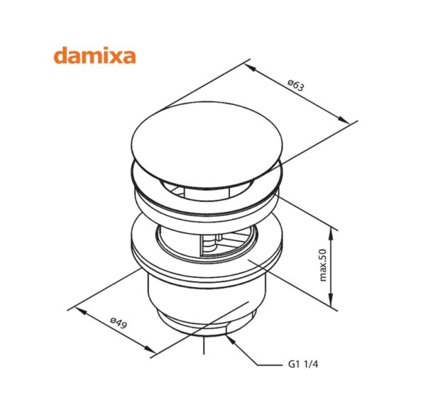 VALVULA POP UP DAMIXA