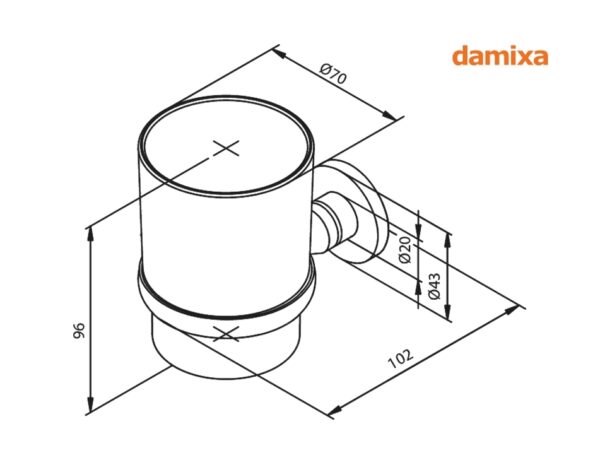 PORTAVASOS PARED ORANGE DAMIXA