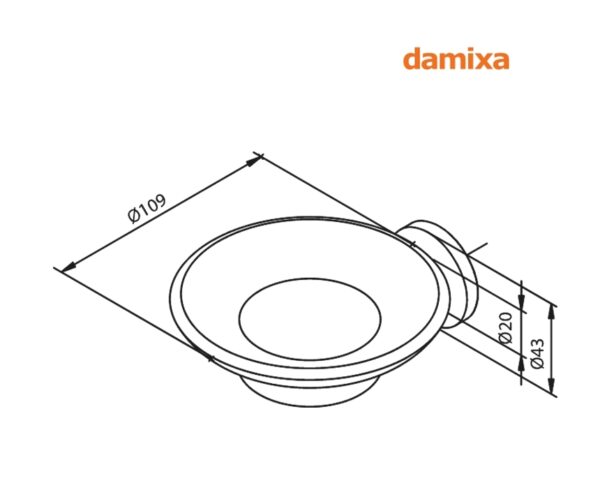 JABONERA PARED ORANGE DAMIXA