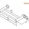 TOALLERO LAVABO DOBLE 50cm ORANGE DAMIXA