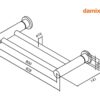 TOALLERO LAVABO DOBLE 80cm ORANGE DAMIXA