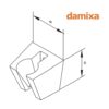 SOPORTE DUCHA NEGRO MATE SILHOUET DAMIXA