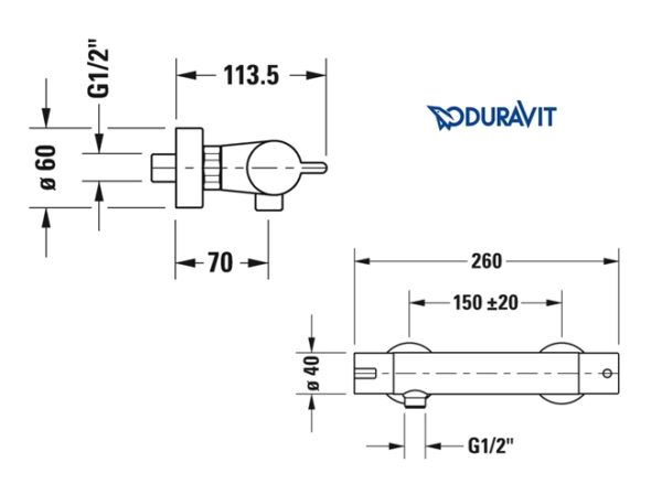 TERMOSTATICA DUCHA B3 DURAVIT