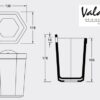 VASO ESCOBILLERO A PARED NEOCLASICA VALADARES