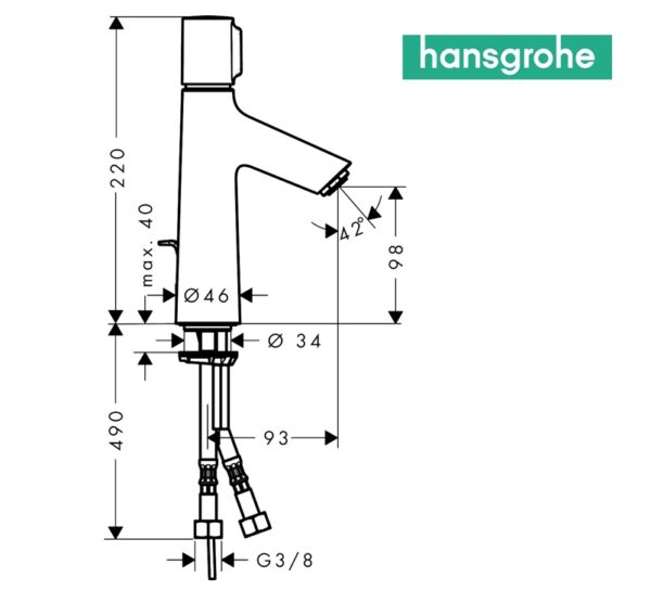 MONOMANDO LAVABO 100 TALIS SELECT S HANSGROHE