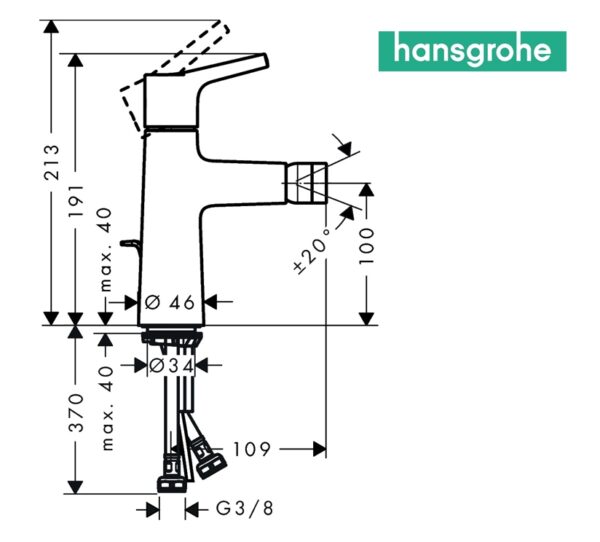 MONOMANDO BIDE TALIS S HANSGROHE