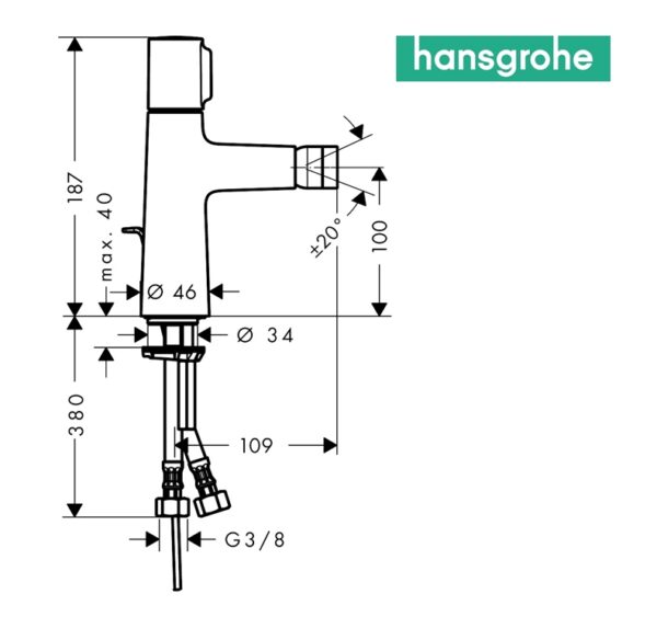 MONOMANDO BIDE TALIS SELECT S HANSGROHE