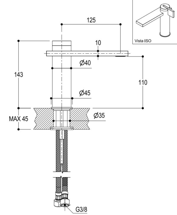 MONOMANDO LAVABO DOT316 RITMONIO