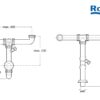 SIFON SALVAESPACIO PARA FREGADERA 2 CUBETAS ROCA