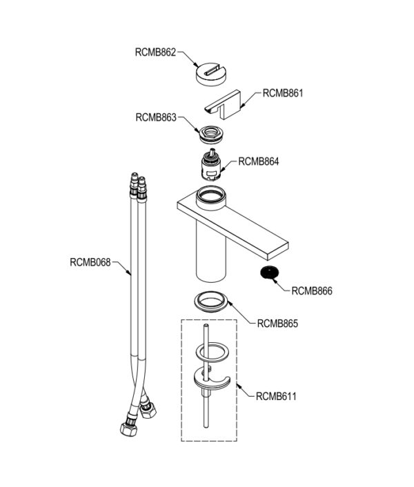 MONOMANDO LAVABO DOT316 RITMONIO