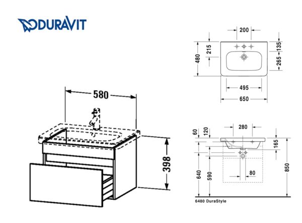 SET MUEBLE BAÑO y LAVABO DURASTYLE DURAVIT