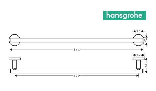 TOALLERO LAVABO 60cm LOGIS UNIVERSAL HANSGROHE