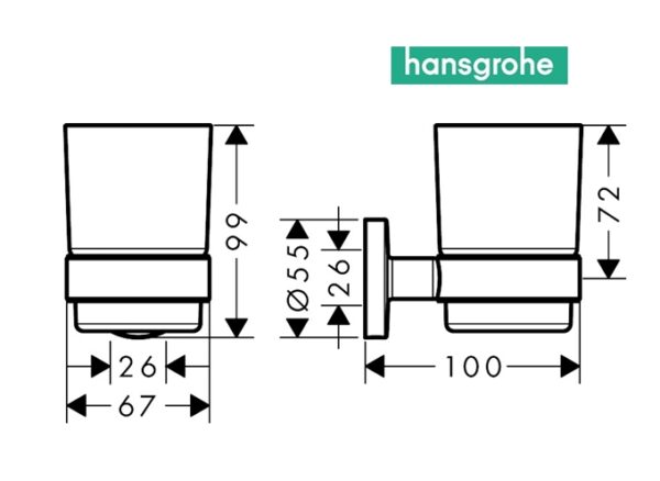 PORTAVASO LOGIS UNIVERSAL HANSGROHE