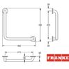 BARRA SUJECION ANGULAR 90º ACERO INOX CONTINA FRANKE