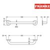 BARRA SUJECION 45cm ACERO INOX CONTINA FRANKE
