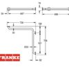 BARRA SUJECION APOYO PARED ACERO INOX CONTINA FRANKE