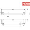 BARRA SUJECION 60cm ACERO INOX CONTINA FRANKE