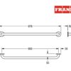 BARRA SUJECION 90cm ACERO INOX CONTINA FRANKE