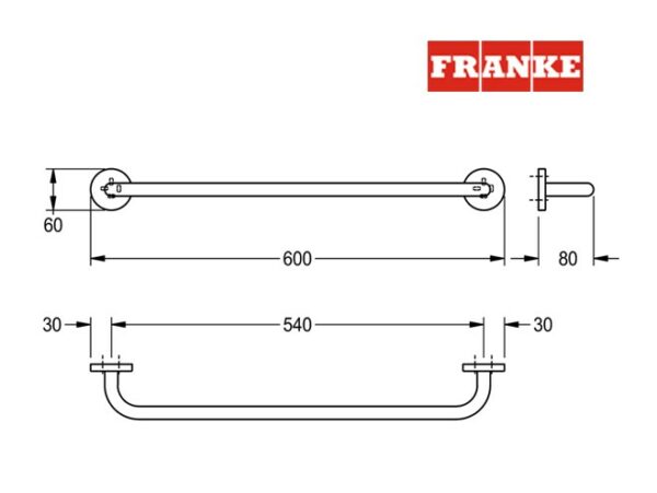 TOALLERO LAVABO 60cm FIRMUS FRANKE