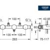 PARTE EMPOTRADA BATERIA LAVABO MURAL GROHE
