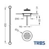 ACCESORIOS PARA VALVULA LAVABO TRES GRIFERIA
