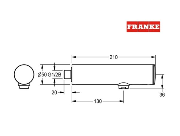 MEZCLADOR LAVABO ELECTRONICO MURAL F3V FRANKE WS