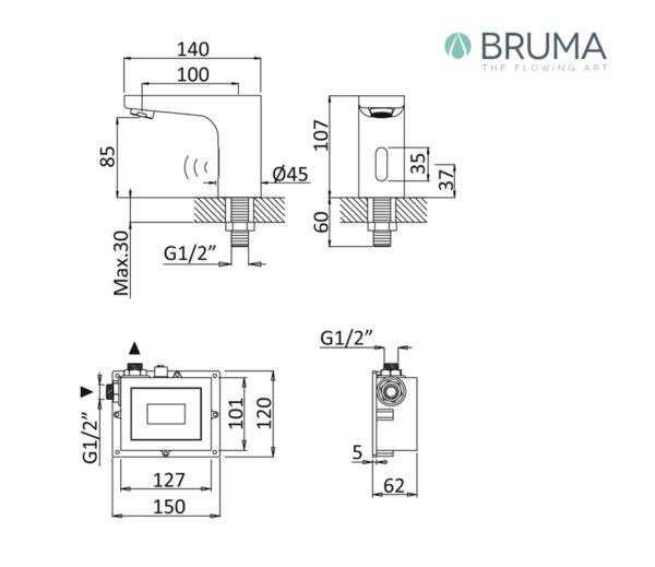 BRUMA GRIFO LAVABO ELECTRONICO  - Imagen 2