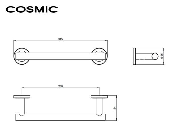COSMIC ARCHITECT S+ TOALLERO LAVABO 30cm - Imagen 3