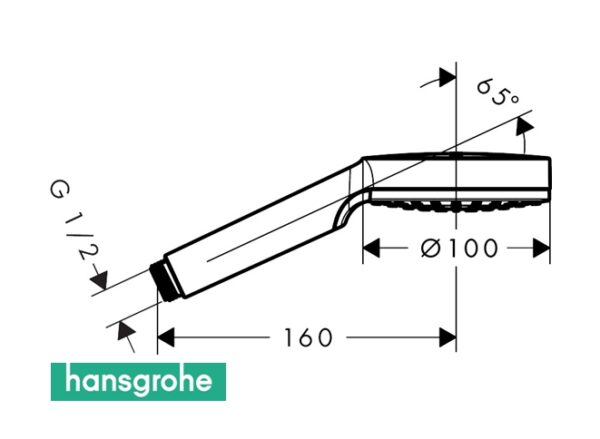 HANSGROHE CROMETTA 100 TELEDUCHA 1jet - Imagen 2
