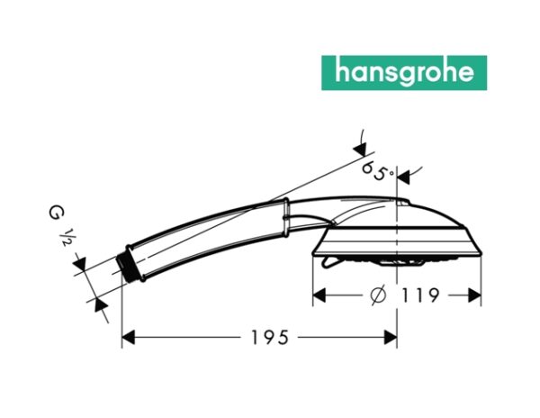 HANSGROHE RAINDANCE CLASSIC TELEDUCHA 100 3jet - Imagen 3