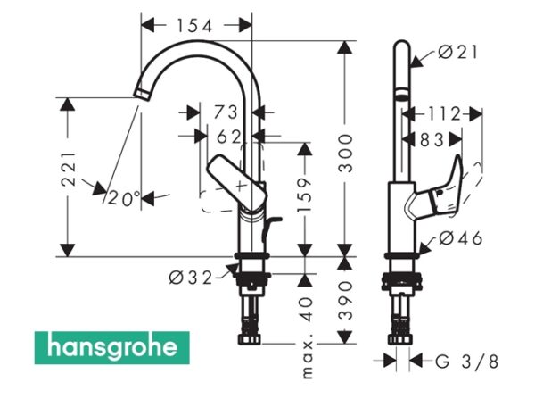 HANSGROHE LOGIS 210 MONOMANDO LAVABO - Imagen 2