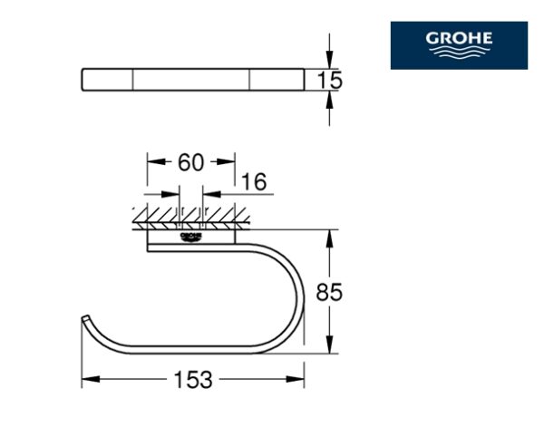 GROHE SELECTION PORTARROLLOS SIN TAPA - Imagen 2