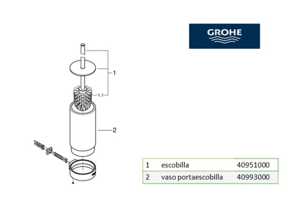 GROHE SELECTION ESCOBILLERO PARED - Imagen 3
