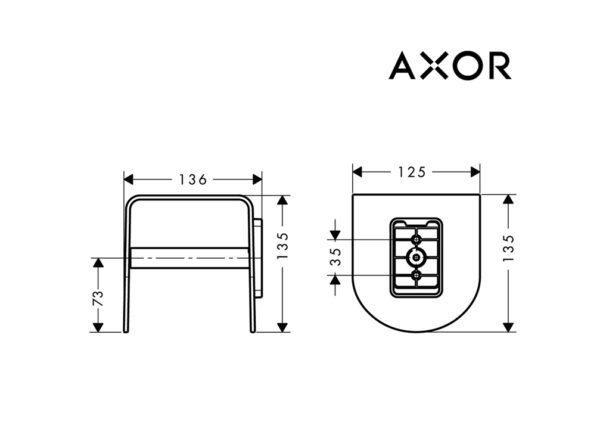 AXOR URQUIOLA PORTARROLLOS CON TAPA - Imagen 2