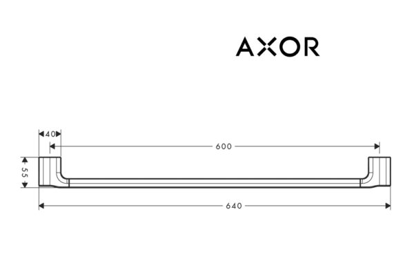 AXOR URQUIOLA TOALLERO LAVABO 60cm - Imagen 2