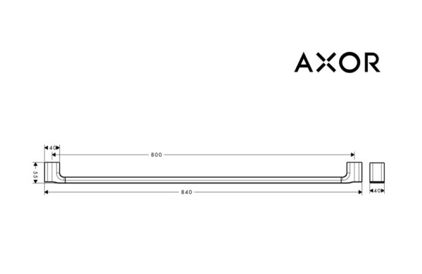 AXOR URQUIOLA TOALLERO LAVABO 80cm - Imagen 2