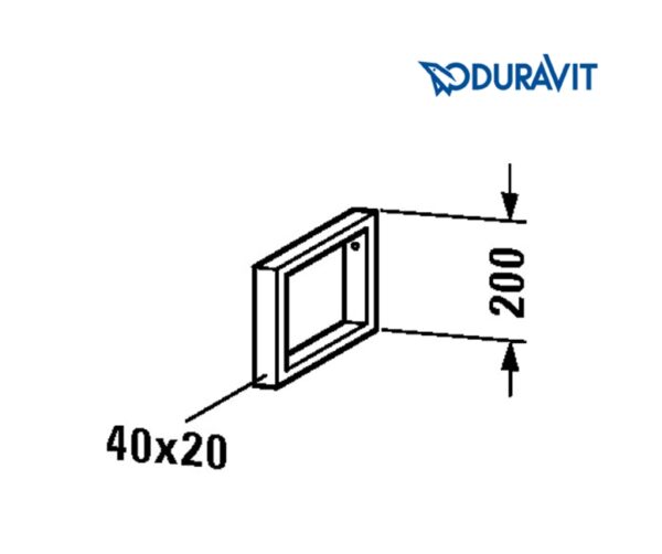 DURAVIT DURASTYLE SOPORTE TOALLERO BAJO ENCIMERA - Imagen 2