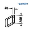 DURAVIT DURASTYLE SOPORTE TOALLERO BAJO ENCIMERA - Imagen 2
